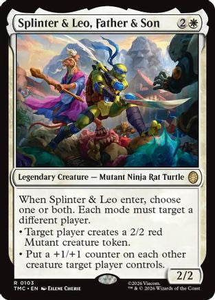 Splinter & Leo, Father & Son (TMC-103)  - Commander: Teenage Mutant Ninja Turtles