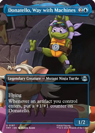 Donatello, Way with Machines (Borderless) (TMT-197)  Foil - Teenage Mutant Ninja Turtles