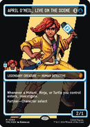 April O'Neil, Live on the Scene (Borderless) (Surge Foil) (TMC-084)  Foil - Commander: Teenage Mutant Ninja Turtles