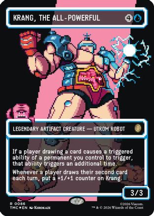 Krang, the All-Powerful (Borderless) (Surge Foil) (TMC-086)  Foil - Commander: Teenage Mutant Ninja Turtles