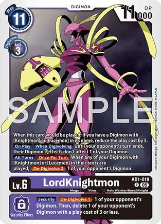 LordKnightmon (AD1-018) - Advanced Booster Digimon Generation Foil