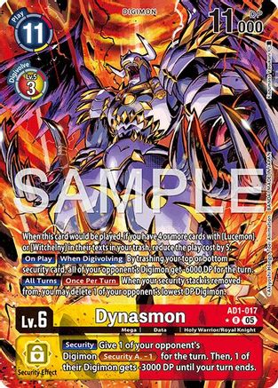 Dynasmon (Alternate Art) (AD1-017) - Advanced Booster Digimon Generation Foil