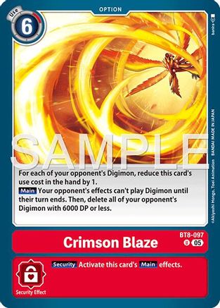 Crimson Blaze (BT8-097) - Advanced Booster Digimon Generation Foil