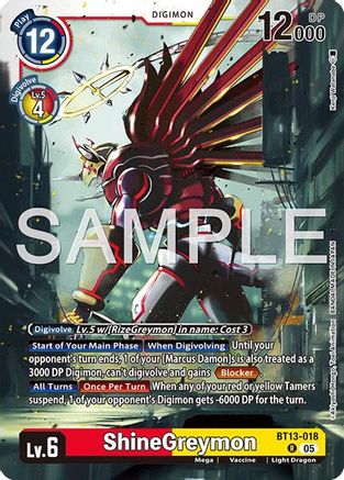 ShineGreymon - BT13-018 (BT13-018) - Advanced Booster Digimon Generation Foil