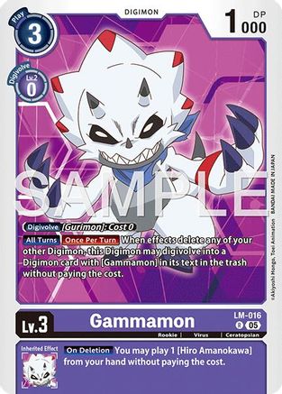 Gammamon (LM-016) - Advanced Booster Digimon Generation Foil