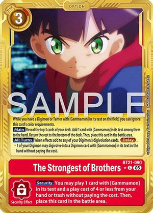 The Strongest of Brothers (Gold Border) (BT21-090) - Advanced Booster Digimon Generation Foil
