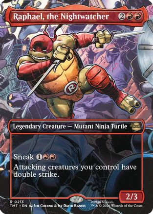 Raphael, the Nightwatcher (Borderless) (TMT-213)  Foil - Teenage Mutant Ninja Turtles
