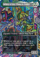 Mikey & Leo, Chaos & Order (Borderless) (TMT-200)  - Teenage Mutant Ninja Turtles