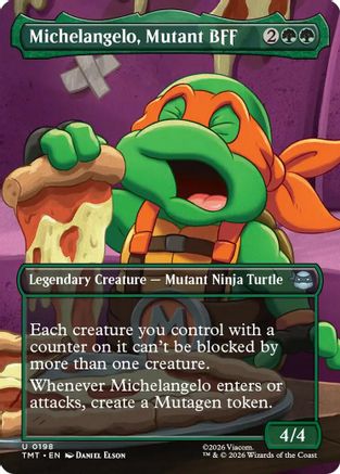 Michelangelo, Mutant BFF (Borderless) (TMT-198)  - Teenage Mutant Ninja Turtles