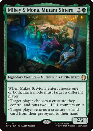 Mikey & Mona, Mutant Sitters (TMC-125)  - Commander: Teenage Mutant Ninja Turtles