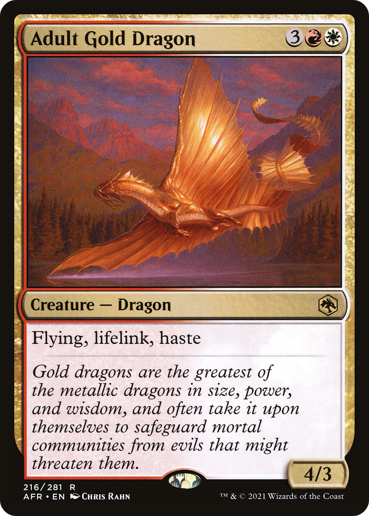 Adult Gold Dragon (AFR-216)  - Adventures in the Forgotten Realms