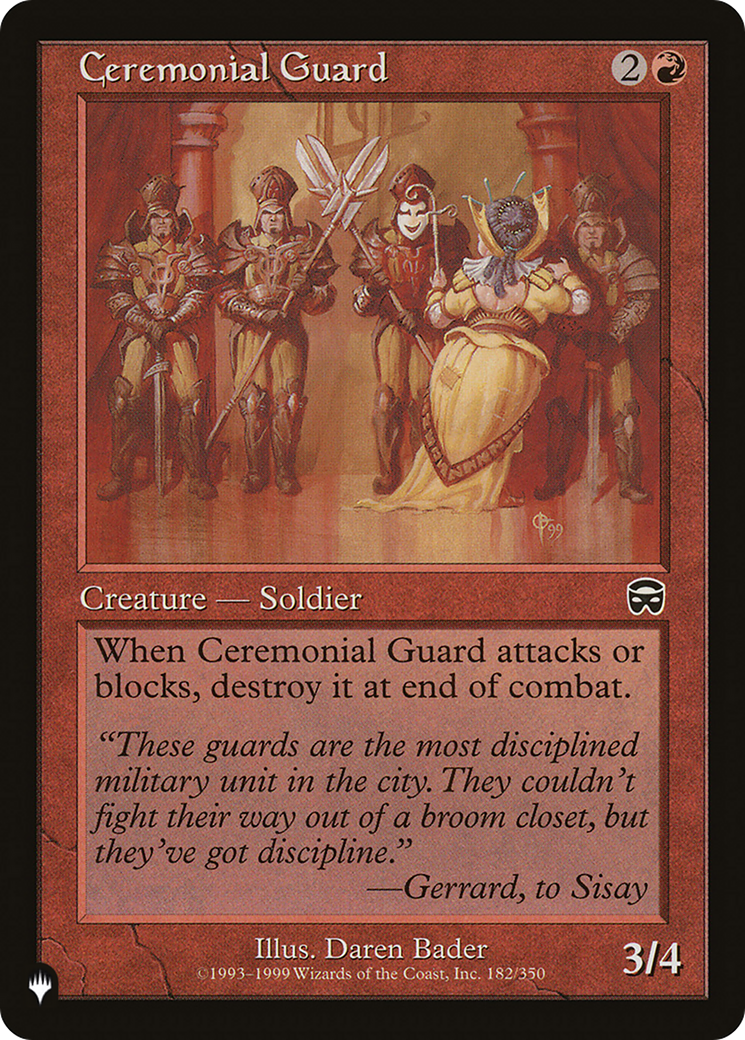 Ceremonial Guard (LIST-MMQ-182)  - The List
