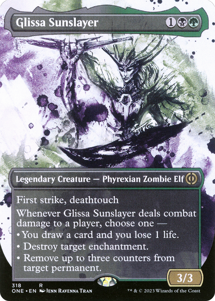 Glissa Sunslayer (Showcase) (ONE-318)  Foil - Phyrexia: All Will Be One: (Showcase) (Borderless)