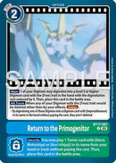 Return to the Primogenitor (Foil Reprint) (BT17-097) - Advanced Booster Digimon Generation Foil