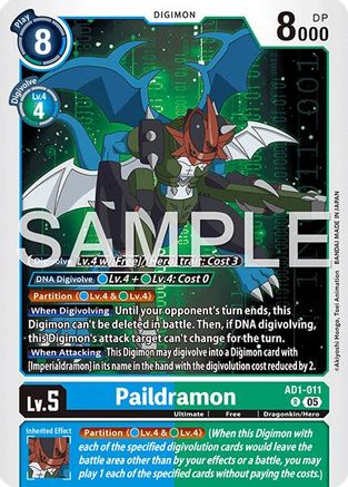 Paildramon (AD1-011) - Advanced Booster Digimon Generation Foil