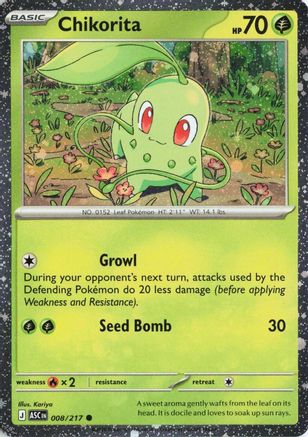Chikorita (Cosmos Holo) 008/217 ME Ascended Heroes - Common