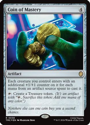 Coin of Mastery (Surge Foil) (TMC-038)  Foil - Commander: Teenage Mutant Ninja Turtles