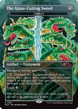 The Grass-Cutting Sword - Sunforger (SLD-2381)  - Secret Lair Drop Series