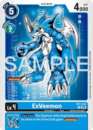 ExVeemon (Foil Reprint) (EX1-014) - Advanced Booster Digimon Generation Foil
