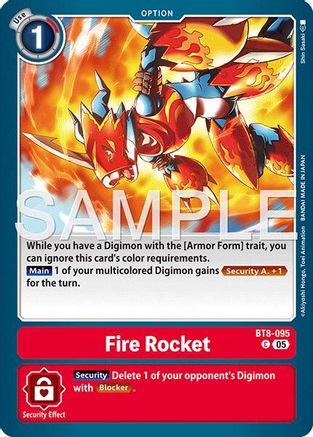 Fire Rocket (Foil Reprint) (BT8-095) - Advanced Booster Digimon Generation Foil