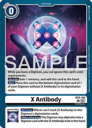 X Antibody (Reprint) (BT9-109) - Advanced Booster Digimon Generation Foil