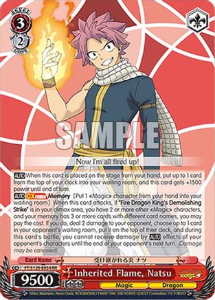 Inherited Flame, Natsu (FT/S120-E054 RR) - FAIRY TAIL 100 YEARS QUEST