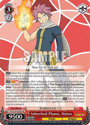 Inherited Flame, Natsu (SR) (FT/S120-E054S SR) - FAIRY TAIL 100 YEARS QUEST