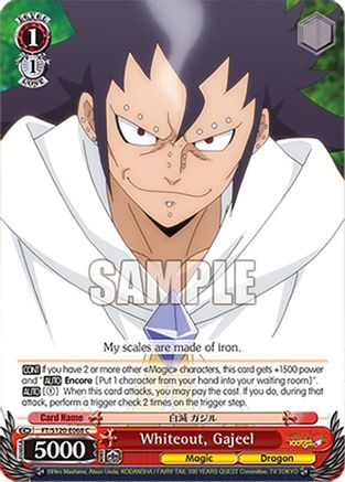 Whiteout, Gajeel (FT/S120-E068 C) - FAIRY TAIL 100 YEARS QUEST
