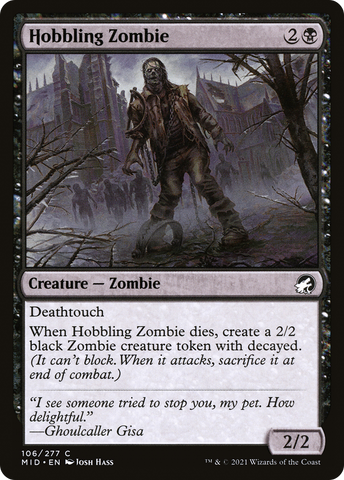 Hobbling Zombie (MID-106)  Foil - Innistrad: Midnight Hunt
