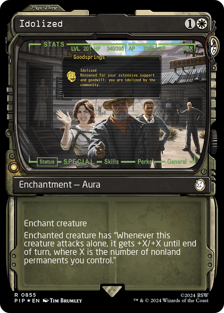 Idolized (Showcase) (Surge Foil) (PIP-855) - Fallout: (Showcase) Foil
