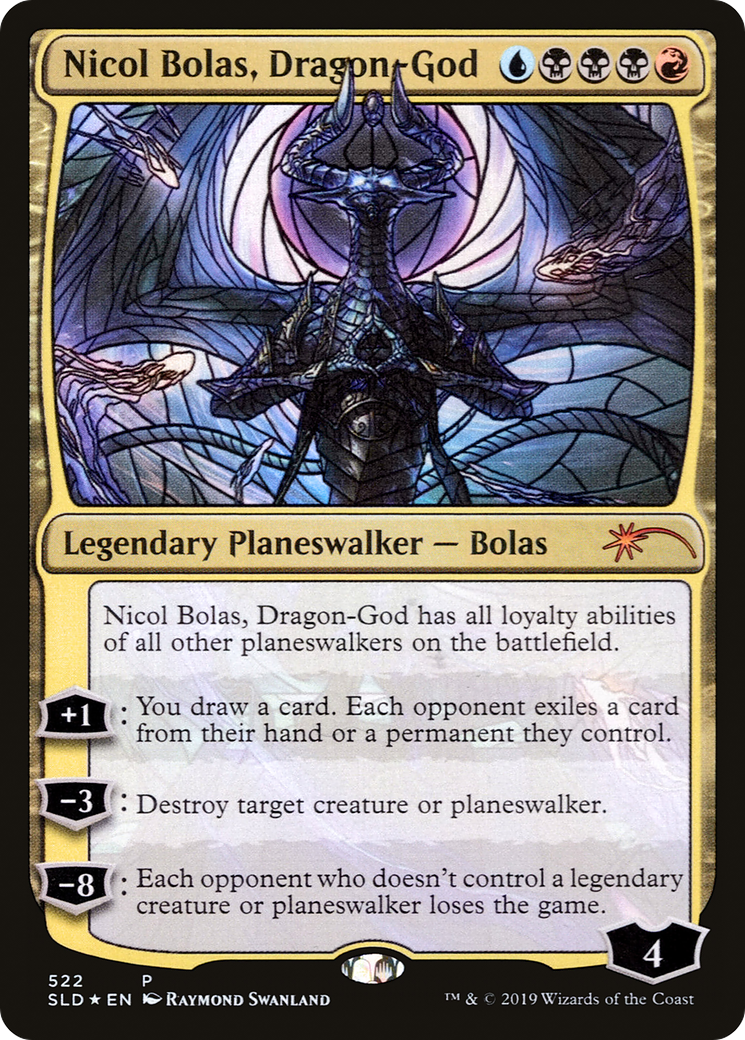 Nicol Bolas, Dragon-God (Stained Glass) (SLD-522)  Foil - Secret Lair Drop