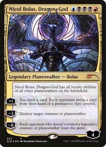 Nicol Bolas, Dragon-God (Stained Glass) (SLD-522)  Foil - Secret Lair Drop