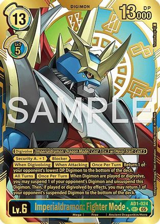 digimon card game imperialdramon deck Imperialdramon: Fighter Mode - AD1-024 (Rare Pull) (AD1-024)