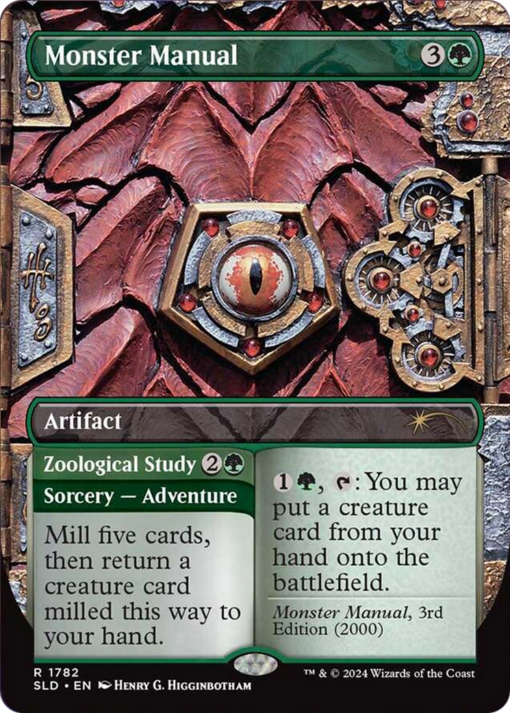 Monster Manual (SLD-1782)  - Secret Lair Drop (Borderless)