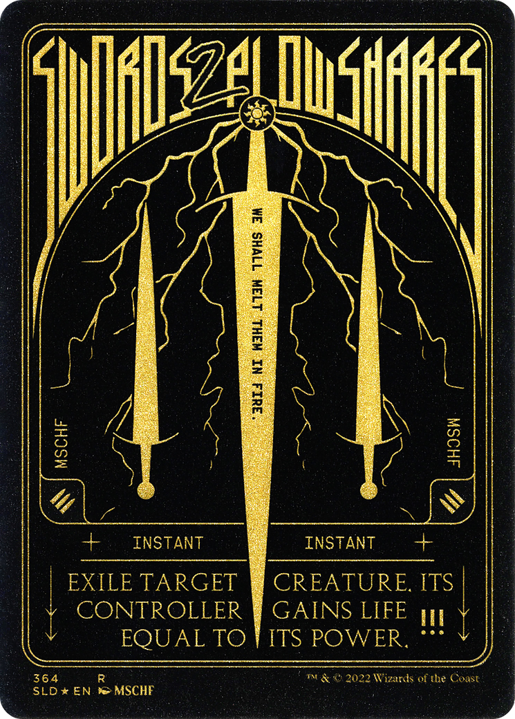 Swords to Plowshares (Foil Etched) (Gold) (SLD-364)  Foil - Secret Lair Drop