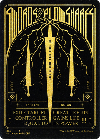 Swords to Plowshares (Foil Etched) (Gold) (SLD-364)  Foil - Secret Lair Drop