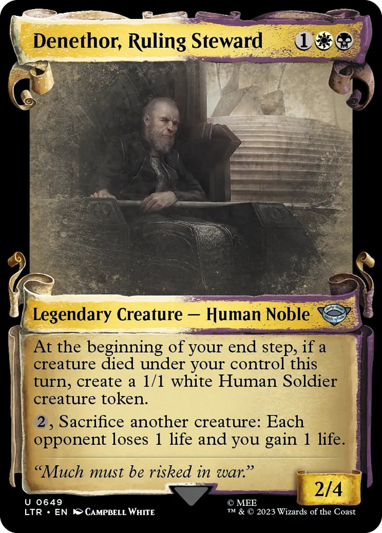 Denethor, Ruling Steward (Showcase Scrolls) (LTR-649)  - The Lord of the Rings: Tales of Middle-earth: (Showcase)