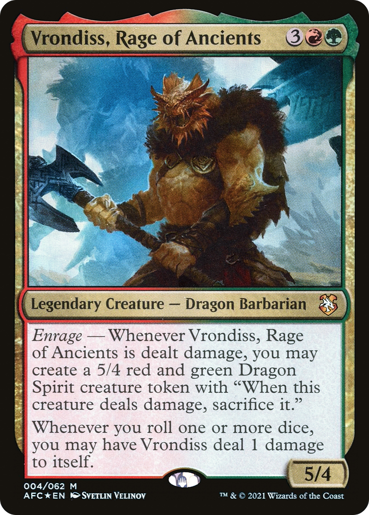 Vrondiss, Rage of Ancients (AFC-004)  Foil - Forgotten Realms Commander