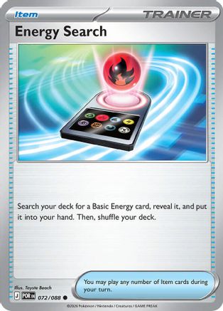 Energy Search 072/088 - Reverse Holofoil ME03 Perfect Order - Common