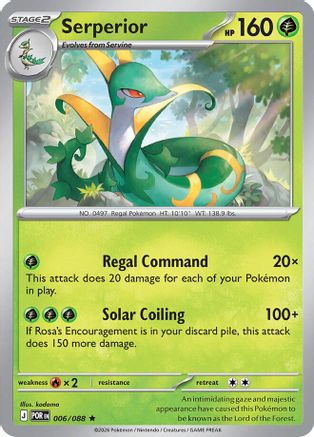 Serperior 006/088 - Reverse Holofoil ME03 Perfect Order - Rare