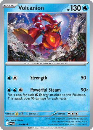Volcanion 025/088 - Reverse Holofoil ME03 Perfect Order - Uncommon