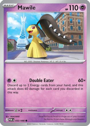 Mawile 032/088 - Reverse Holofoil ME03 Perfect Order - Common