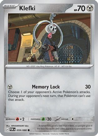 Klefki 059/088 - Reverse Holofoil ME03 Perfect Order - Common