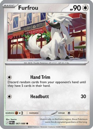 Furfrou 067/088 - Reverse Holofoil ME03 Perfect Order - Common