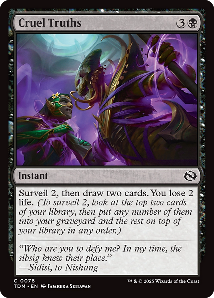 Cruel Truths (TDM-076)  Foil - Tarkir: Dragonstorm