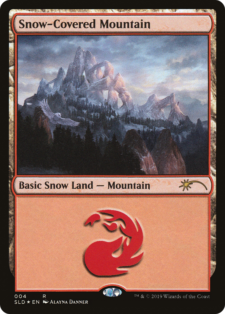 Snow-Covered Mountain (4) (SLD-004)  Foil - Secret Lair Drop