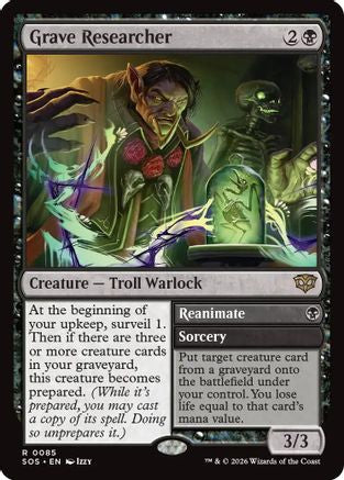 Grave Researcher (SOS-085)  Foil - Secrets of Strixhaven