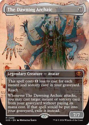 The Dawning Archaic (Borderless) (SOS-289)  Foil - Secrets of Strixhaven