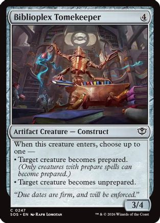 Biblioplex Tomekeeper (SOS-247)  Foil - Secrets of Strixhaven
