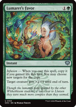 Lumaret's Favor (SOS-153)  - Secrets of Strixhaven